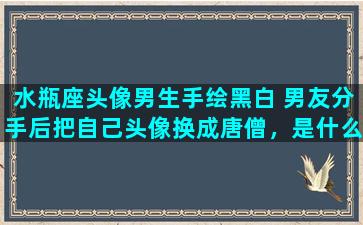 水瓶座头像男生手绘黑白 男友分手后把自己头像换成唐僧，是什么意思（男友是水瓶座的）